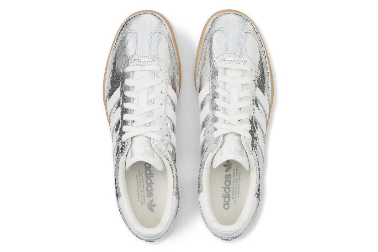 Adidas Samba OG Silver Metallic Cracked Leather Prateado