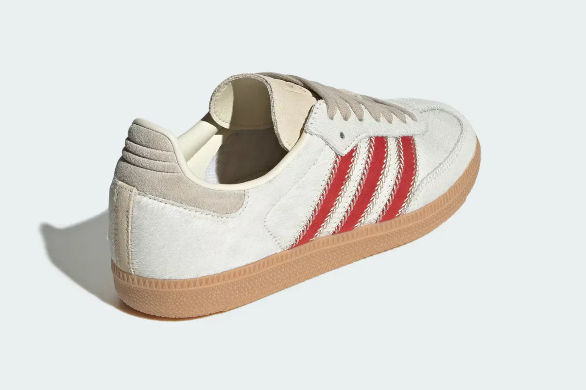 Adidas Samba OG Pony Hair Wonder Beige Better Scarlet