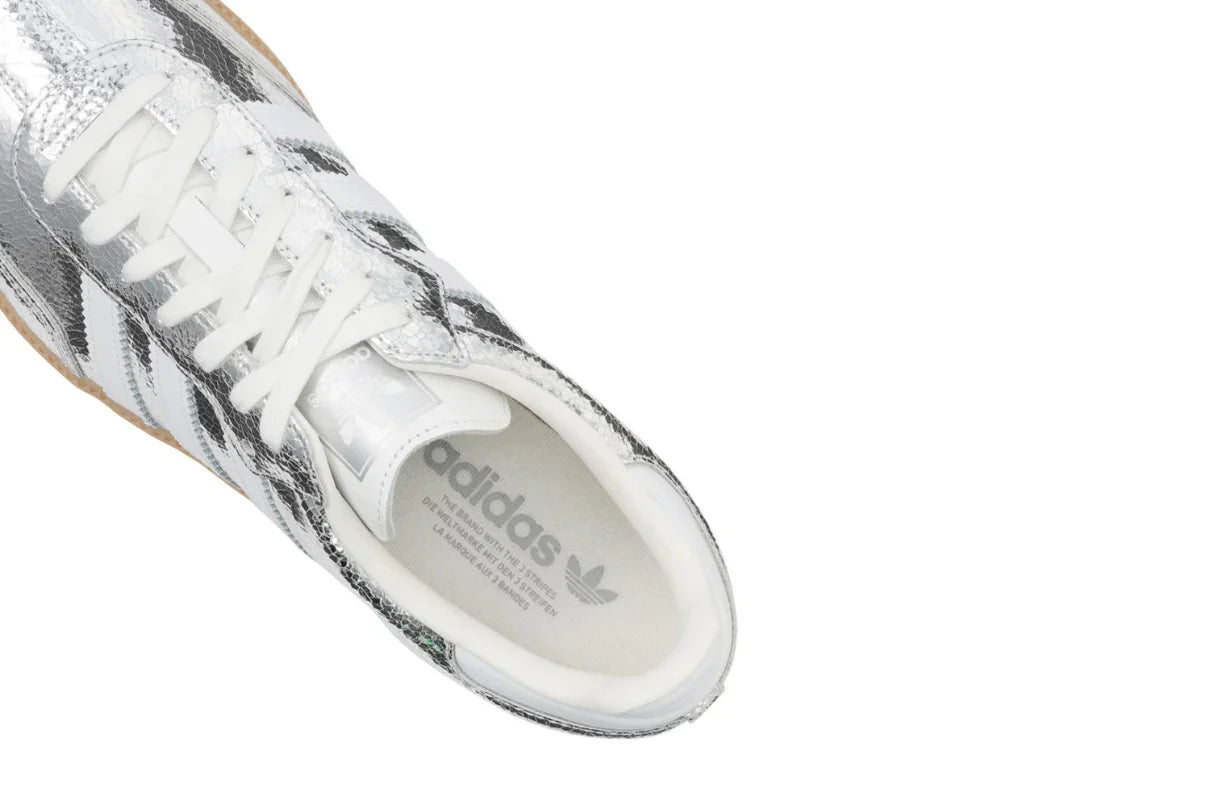 Adidas Samba OG Silver Metallic Cracked Leather Prateado