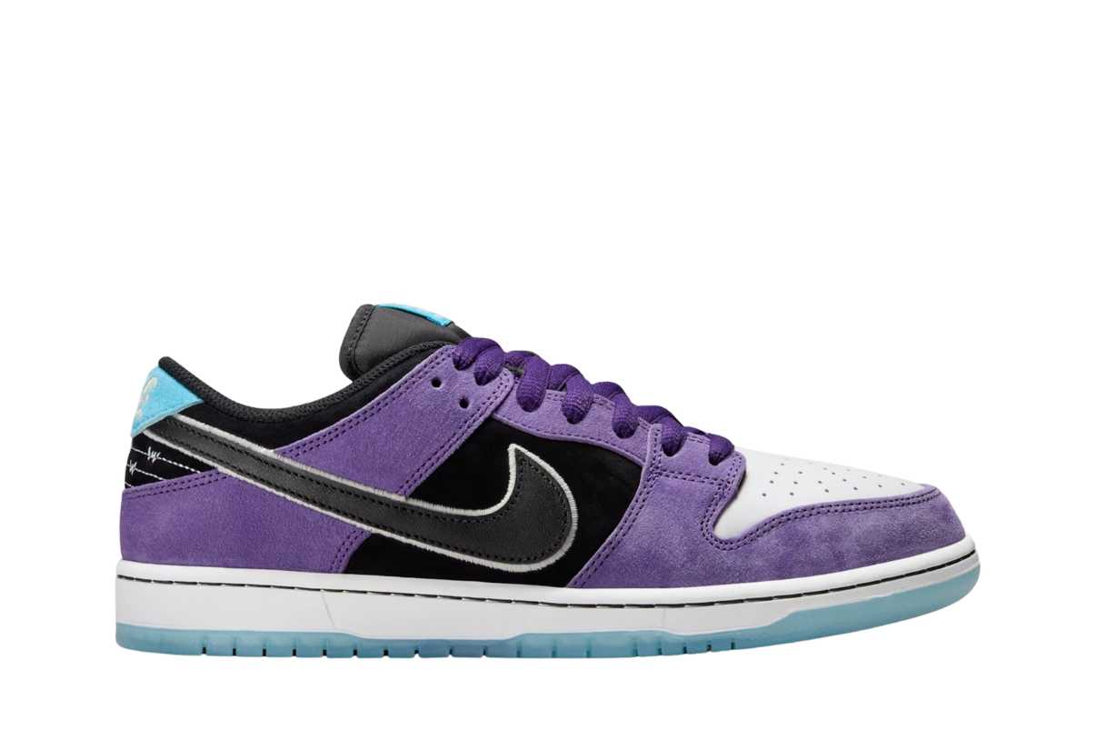 Nike SB Dunk Low Pro x Hayley Wilson Black and Court Purple Roxo